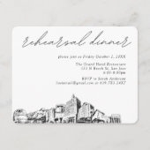 サンノゼCA結婚のリハエレガントーサルディナー エンクロージャーカード (正面)