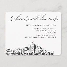 サンノゼCA結婚のリハエレガントーサルディナー エンクロージャーカード