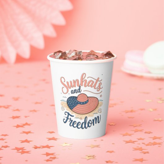 サンハットと自由の愛国心 紙コップ (インサイチュ)