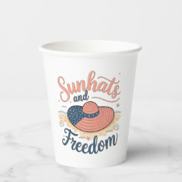 サンハットと自由の愛国心 紙コップ