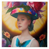 サンハットフローラの女性 タイル (正面)