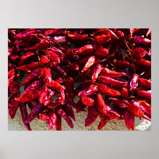 サンハンガリーで乾燥する赤ピーマン ポスター (正面)