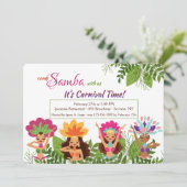 サンバのダンサーのカーニバルの招待状 招待状 (スタンド正面)