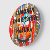 サンバカーニバルの色 ラージ壁時計 (傾斜)