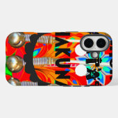 サンバカーニバルカラーズブラジきらきら光るル Case-Mate iPhoneケース (裏面 (横))