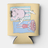 サンバザーズおもしろいアットビーチハンドドローアート 缶クーラー (正面)