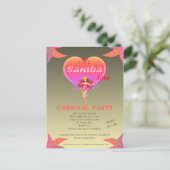 サンバダンスブラジルカーニバル招待状はがき インビテーションポストカード (スタンド正面)