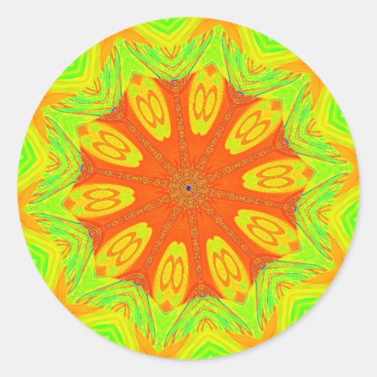 サンバモティーキアートプリント ラウンドシール (正面)