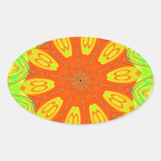 サンバモティーキアートプリント 楕円形シール (正面)