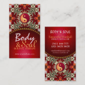 サンバランスニューエイジ霊気ヨガビジネスカード 名刺 (正面/裏面)