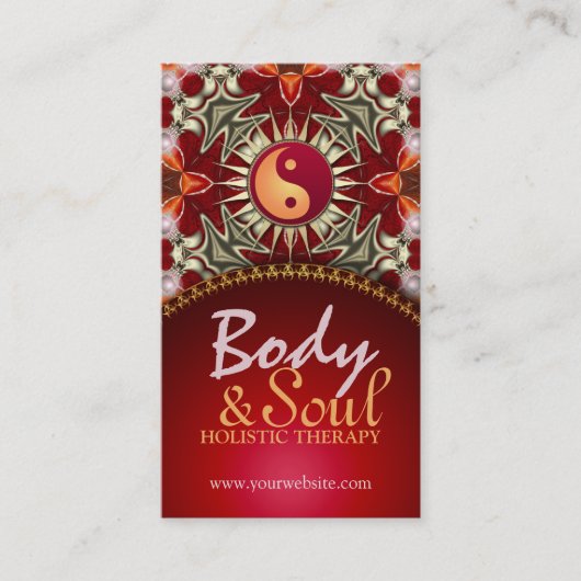 サンバランスニューエイジ霊気ヨガビジネスカード 名刺 (正面)