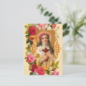 サンバラ葉書の庭の黄色 ポストカード (スタンド正面)