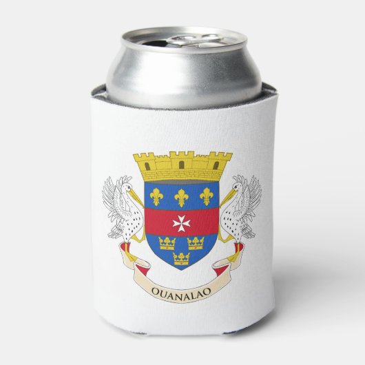 サンバルテルミー旗 缶クーラー (缶正面)
