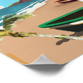 サンバルテレミーアイランドヴィンテージ旅行ポスター ポスター (角)