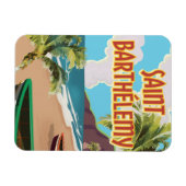 サンバルテレミーアイランドヴィンテージ旅行ポスター マグネット (横)