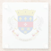 サンバルテレミー国旗 ガラスコースター (裏面)