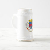 サンバルテレミー国旗 ビールジョッキ (正面左)