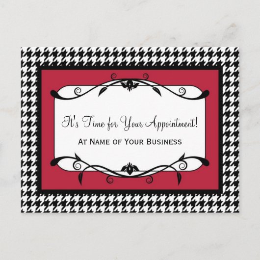 サンバレッド千鳥格子のアポイントメント ポストカード (正面)