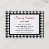 サンバレッド&ブラック千鳥格子の秋ファッション 名刺 (裏面)