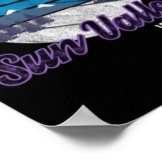 サンバレーアイダホウサスキーリゾートスノーボード ポスター (角)