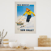 サンバレーアイダホヴィンテージ旅行ポスター ポスター (キッチン)