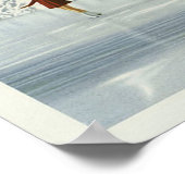 サンバレーアイダホ冬スポーツヴィンテージトラベル ポスター (角)