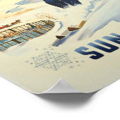 サンバレーアイダホUSAスキーヴィンテージ旅行 ポスター (角)