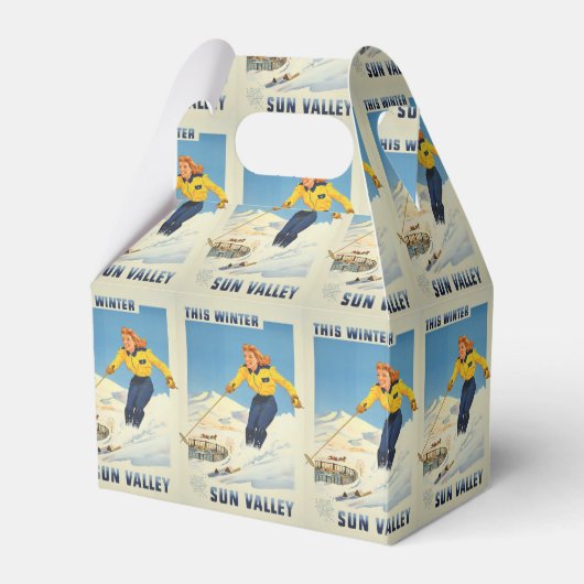 サンバレー、アイダホ・ヴィンテージ旅行特典ボックス フェイバーボックス (正面サイド)