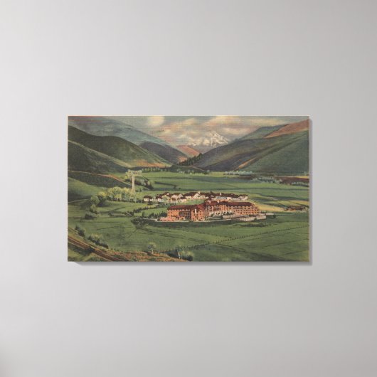 サンバレー、IDView of Sun Valley Lodge キャンバスプリント (正面)