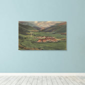 サンバレー、IDView of Sun Valley Lodge キャンバスプリント (インサイチュ (ウッドフロア))