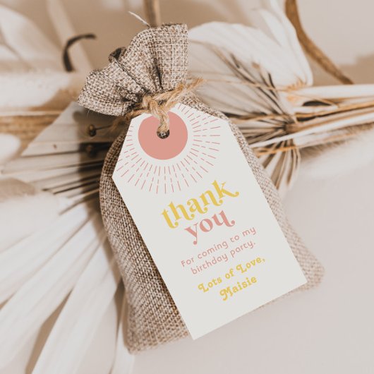 サンバースデーパーティーメッセージカード | Trip のまわりに The Sun ギフトタグ