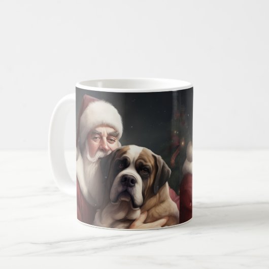 サンバーナルドウィズサンタクロースフェスティバルクリスマス コーヒーマグカップ (正面左)