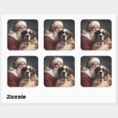 サンバーナルドウィズサンタクロースフェスティバルクリスマス スクエアシール (シート)