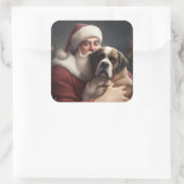 サンバーナルドウィズサンタクロースフェスティバルクリスマス スクエアシール (バッグ)