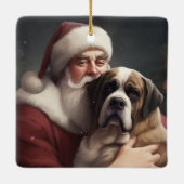 サンバーナルドウィズサンタクロースフェスティバルクリスマス セラミックオーナメント (裏面)