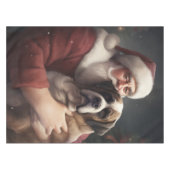 サンバーナルドウィズサンタクロースフェスティバルクリスマス テーブルクロス (正面(横))