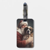 サンバーナルドウィズサンタクロースフェスティバルクリスマス ラゲッジタグ (裏面縦)