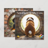 サンバーナード犬 – イースター シーズンカード (正面/裏面)