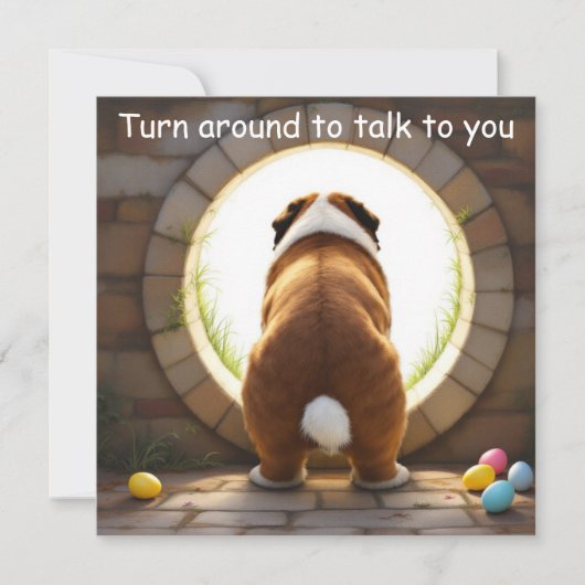 サンバーナード犬 – イースター シーズンカード (正面)