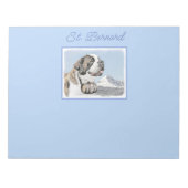 サンバーナード絵画ズ – かわいいオリジナルドッグアートなし ノートパッド (正面)