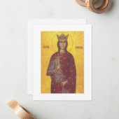 サンバーバラアイコンウィズ祈りの言葉 ノートカード (正面/裏面インサイチュ)