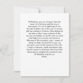 サンバーバラアイコンウィズ祈りの言葉 ノートカード (裏面)