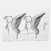 サンパイパーショアバード雷鳴_入り キッチンタオル (横)