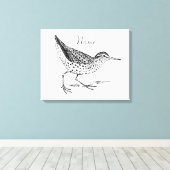サンパイパーショアバード雷鳴_入り キャンバスプリント (インサイチュ (ウッドフロア))
