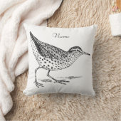 サンパイパーショアバード雷鳴_入り クッション (ブランケット)