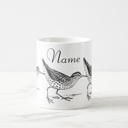 サンパイパーショアバード雷鳴_入り コーヒーマグカップ (中央)