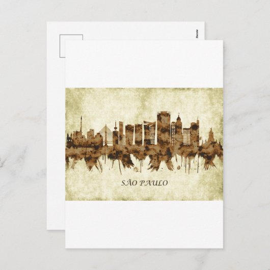 サンパウロブラジルの都市の風景 シーズンポストカード (正面/裏面)