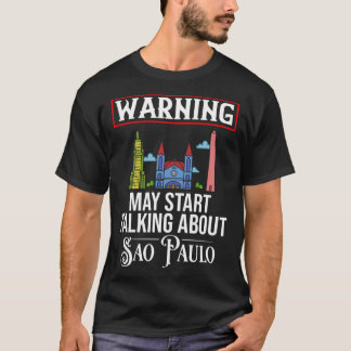 サンパウロブラジルシティスカイラインマップトラベル Tシャツ