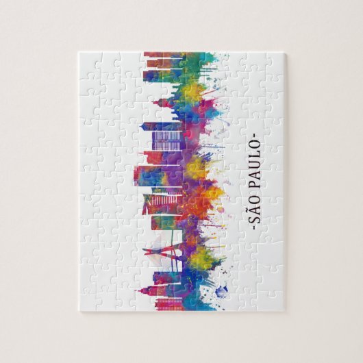 サンパウロブラジルスカイライン ジグソーパズル (縦)