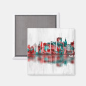 サンパウロブラジルスカイライン マグネット (正面/裏面)